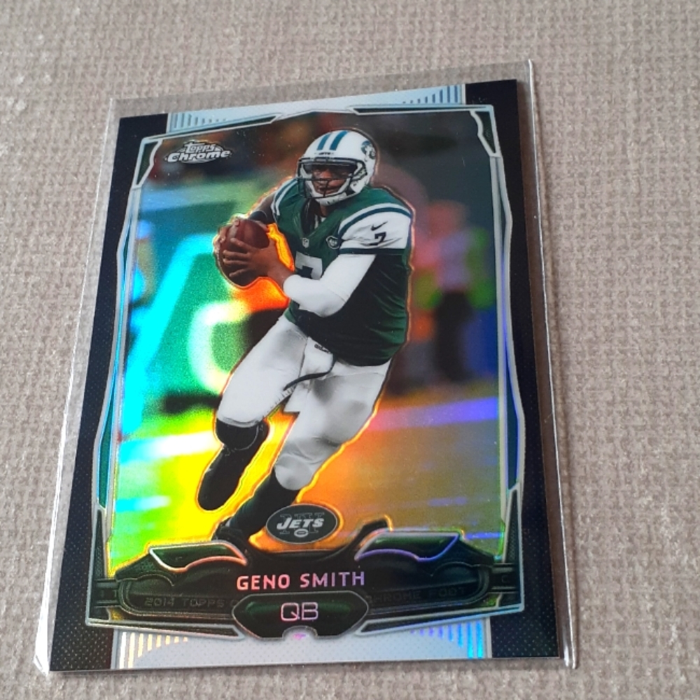 2014 Topps Chrome Black Refractor Geno Smith 2nd Year Card